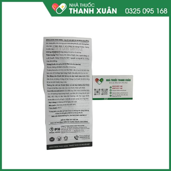 Long Huyết P/H trị sưng, đau, bầm tím